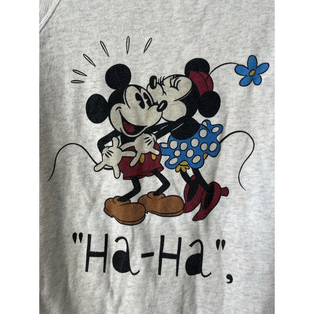 Vintage Disney Mickey Minnie Kissing Ha-ha Sweatshirt Fits Size XS-L Size 1